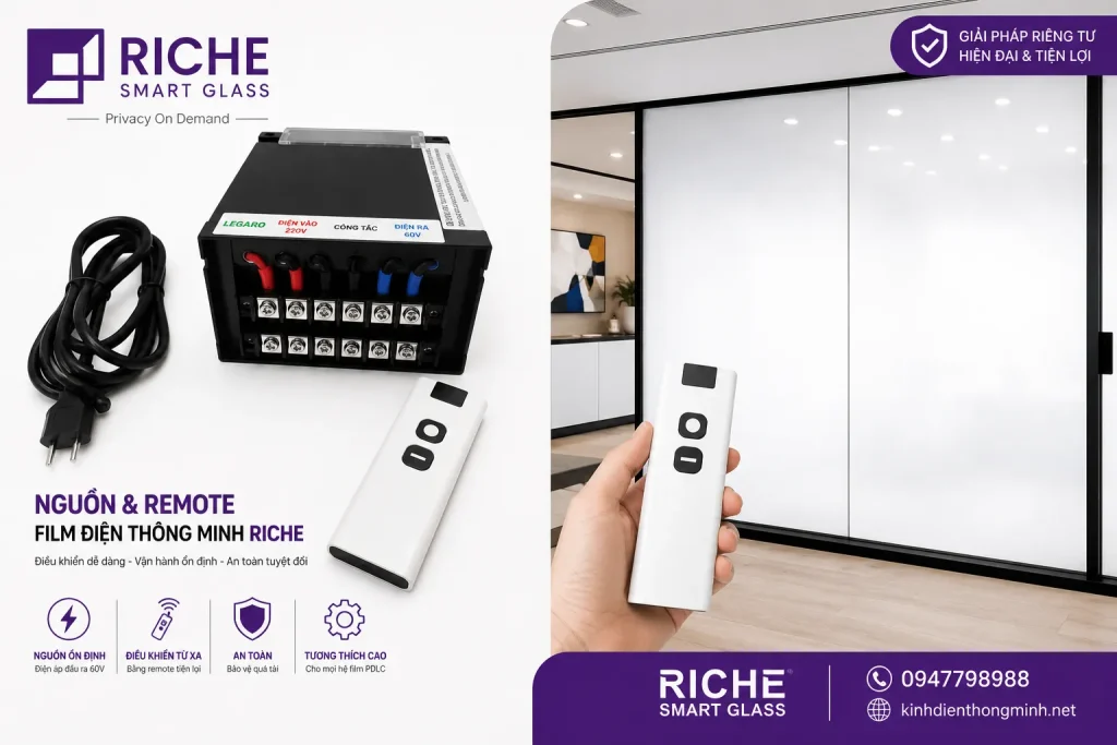 Nguồn và remote cho film điện thông minh